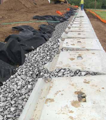 Installation Overview BACKFILL 1. All drainage material in the drainfield and infill soils within 3 feet of the wall must be properly compacted. Use appropriate compaction equipment for the soils. 2.