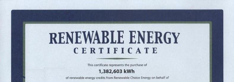 Renewable Energy Certificate (REC) 1 REC