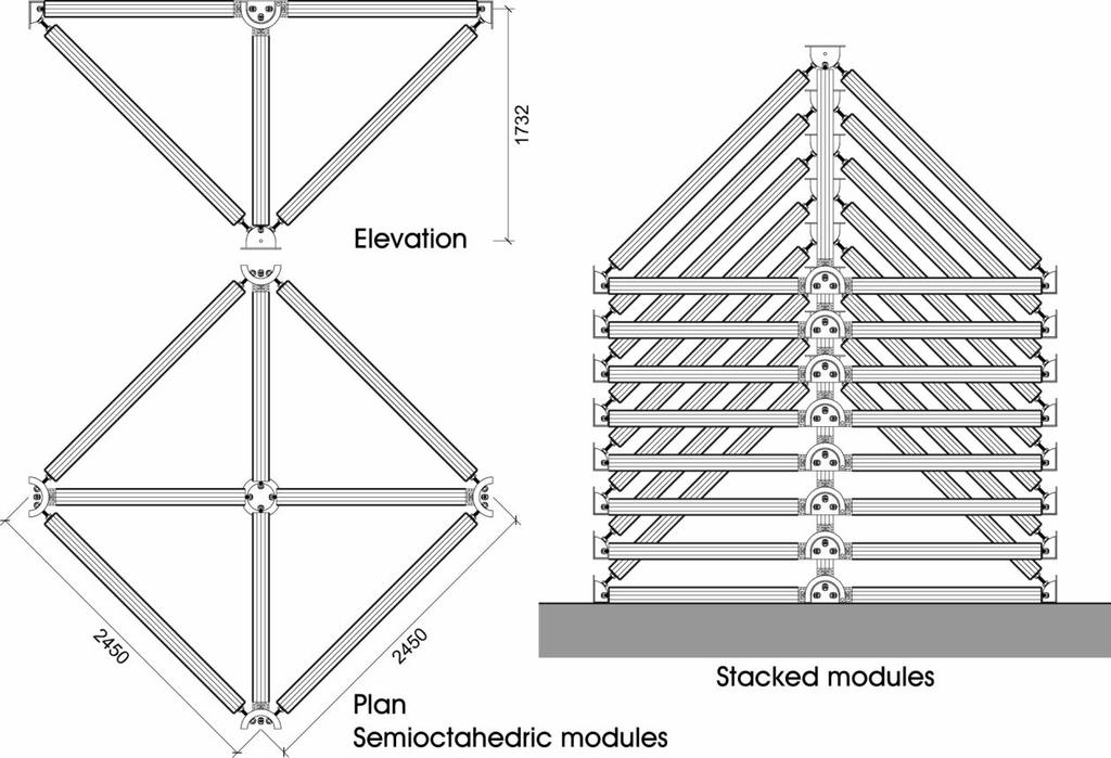 8 Timber spatial trusses using hollow bars J. Estévez 17.