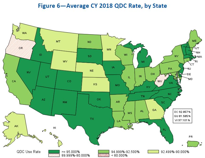 Figure 6: CY 2018 QDC Rates