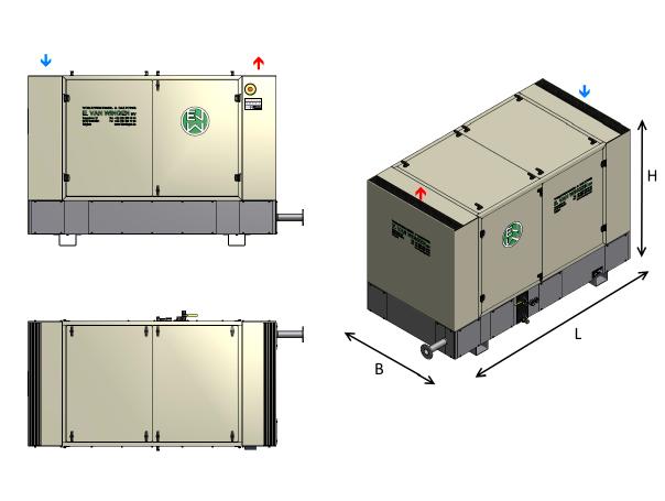 Technical specifications Electrical output (kw) Heat output (kw) 9 19 9 21* 12 25 12 28* Electrical connection Generator type Asynchrone Dimensions (mm) L x B x H Mini-CHP Dimensions (mm) L x B x H