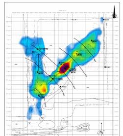 Site Assessment: Dissolved Chloride Concentration Profile Along Plume 900 Concentration vs Distance 800 2005 700 05MW06