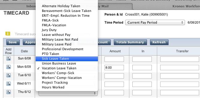 Change/Correct a Pay Code or Leave Hours 2.