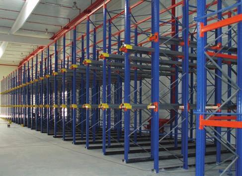 Pallets are loaded on special rails. These rails, i.e., loading beams, are made from bent galvanized steel sheeting.