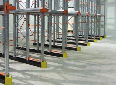 Drive-in racks also contain a portal support beam located at the top of the upright frame for guaranteeing the frames rigidity.