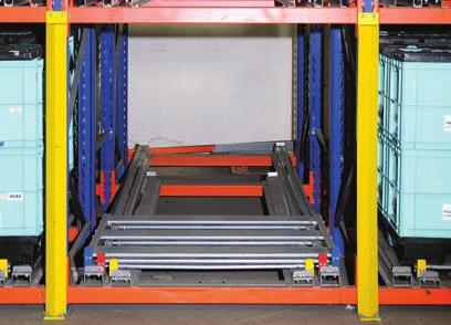 It is important to use only highquality and undamaged pallets on the rail. Flow pallet racks are installed with a 3 5% slope. The rails can be supplemented with a pallet separator, entry guides, etc.