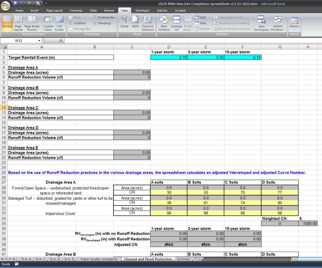 12.1.5 Summary Tab The Summary tab provides the user with a full summary of the Site Data and Drainage Area values for the purpose of generating a summary report.