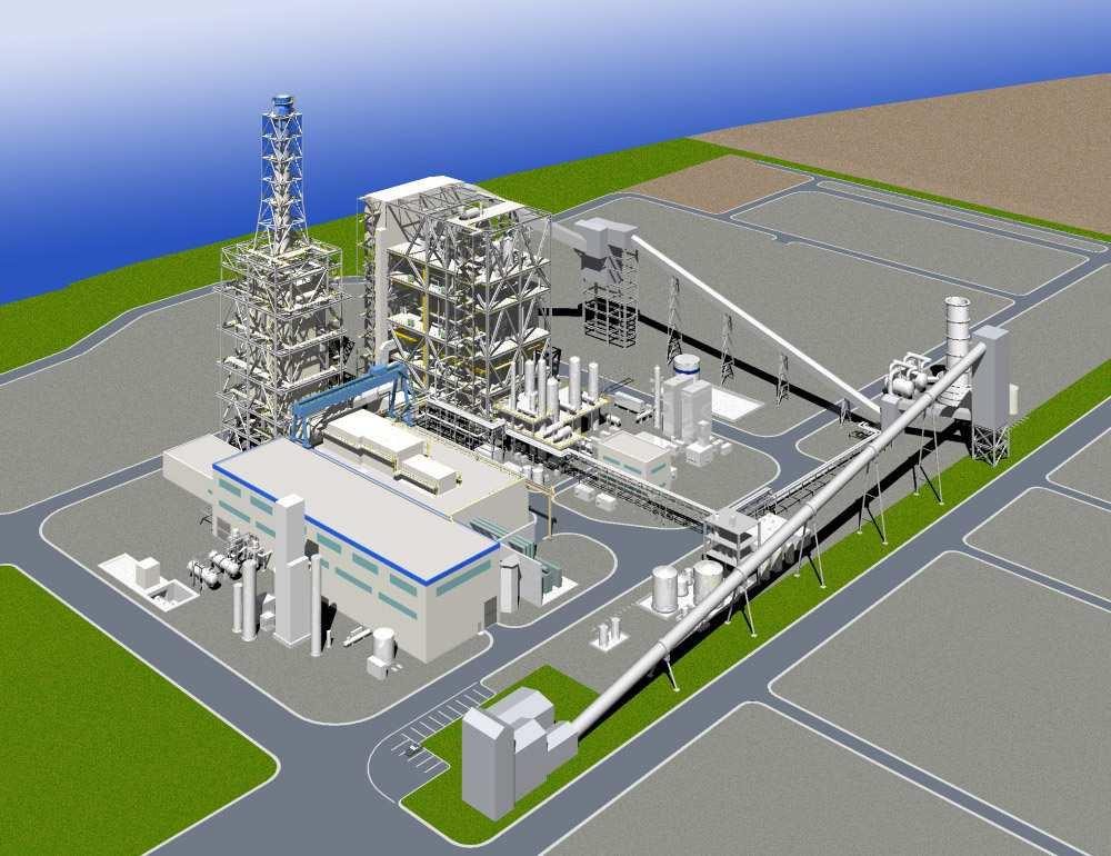 Conceptual Drawing of 250MW IGCC Demonstration Plant Gasifier Turbine