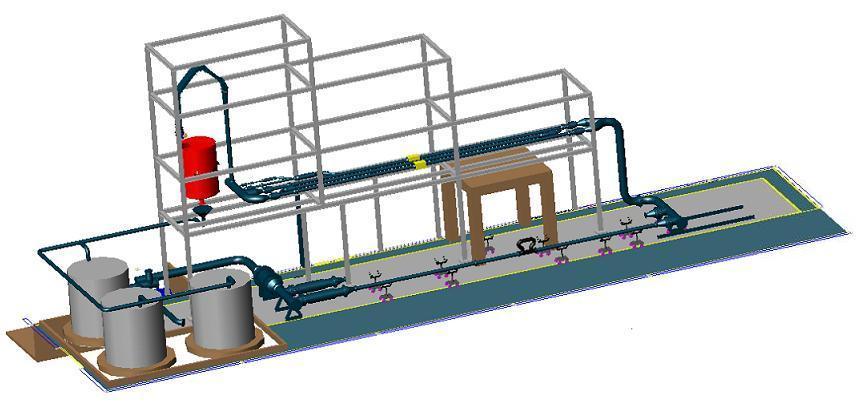 A hydronic refrigerating system of indirect expansion based on two water coolers units with nominal capacities of 281 kw and 422 kw, with screw type compressors and air cooled condensers, is