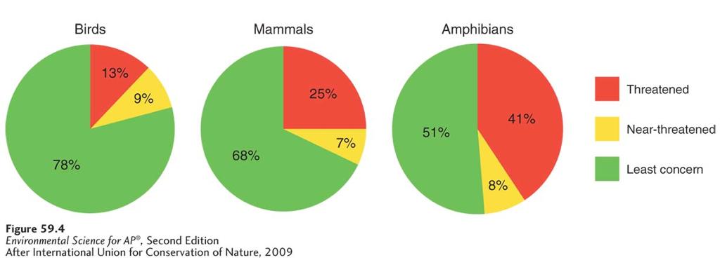 Declining Species Diversity * The decline of birds, mammals, and amphibians.