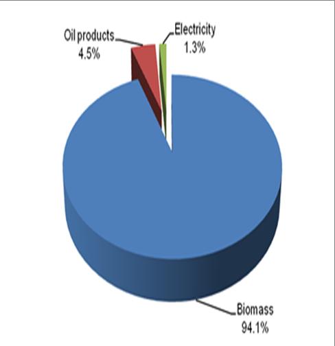 5. KEY STATISTICS FROM THE ENERGY BALANCE Uganda s Energy Supply Pattern Over 94% of the