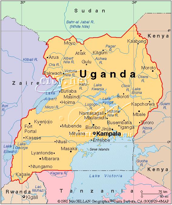1.0 INTRODUCTION Uganda is bordered to the east by Kenya, to the north by Sudan, to the west by the Democratic Republic of Congo, to the southwest by