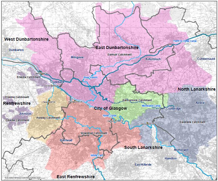 1. MGSDP Area and Partners MGSDP Area The Metropolitan Glasgow Strategic Drainage Partnership (MGSDP) is a non-statutory, voluntary, partnership between public bodies involved in managing surface