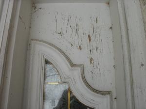 EXTERIOR INSPECTABLE ITEMS Doors: REPAIR or REPLACE - One or more of the doors has peeling paint.