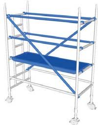 During erection and dismantling any temporary platform used for building the tower, should be treated as a working platform with guard rails at 0.5m and 1.0m above platform. 3.