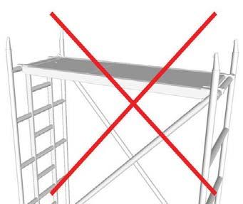 Where a ladder frame is shown on page 2, use a plain frame and then clip a 2m vertical ladder onto the horizontals on the inside of the frame, ensuring that the spring loaded pins on the ladder