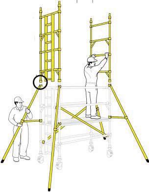 Mobile Towers - 80 T Method ASSEMBLY FOR 80 TOWERS Always start with the smallest height frames at the base of the tower: Platform height in Metres Frame at