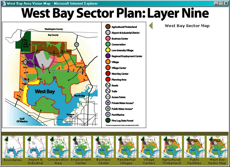 Map 3. West Bay Sector Plan Map Overall, from my research, it seems that the facilitated visioning process has allowed for the St.