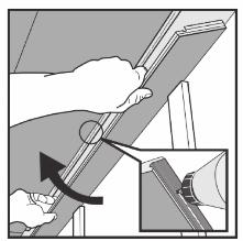 In these situations, cut away the locking element using a wood chisel (Fig. 8) and glue the boards together wood glue (Fig. 9).