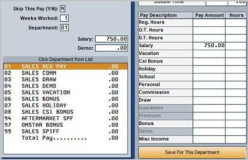 Autosoft DMS Dealership Payroll 9.