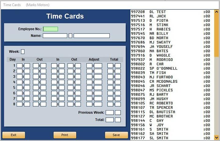 The time cards can be used to track hours for up to eight days for up to three weeks.