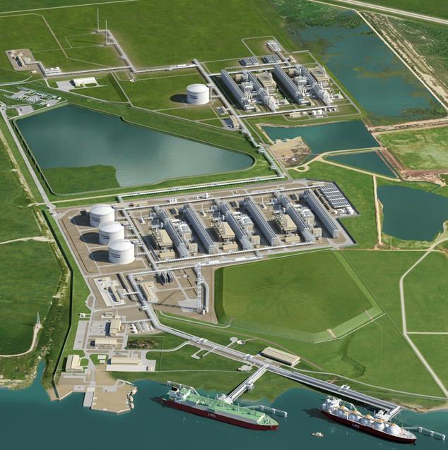 Corpus Christi Liquefaction Project 25 Houston New Orleans Corpus Christi Gulf of Mexico Artist s rendition Design production capacity is expected to be ~4.