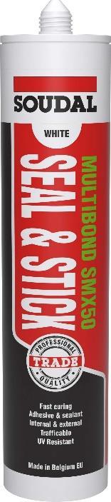 Soudal Sealants MULTIBOND SMX50 SEAL & STICK FEATURES & BENEFITS Fast curing Sealing &