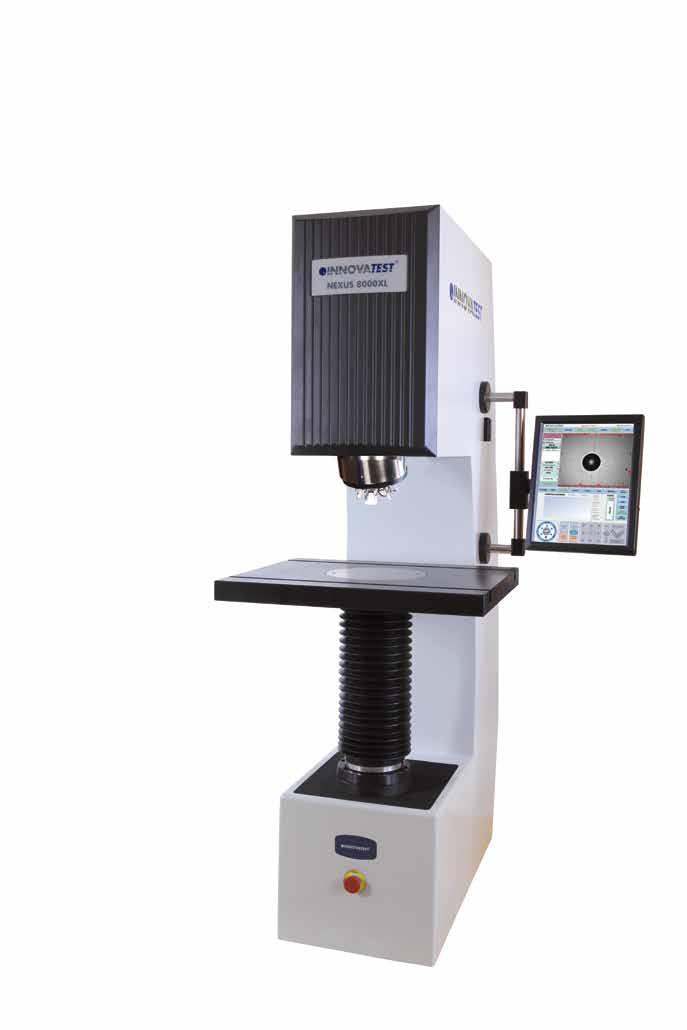 NEXUS 8000XL Series Universal/Brinell hardness tester 6 Position motorized turret Microscope quality optical system with long working distance objectives, 5Mp embedded camera 15 industrial touch