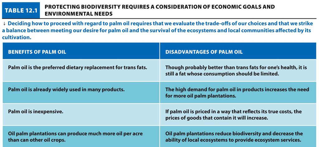 Sustainable palm oil may protect biodiversity Effective biodiversity protection programs