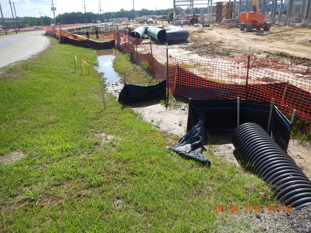 installed directly upstream of culvert.