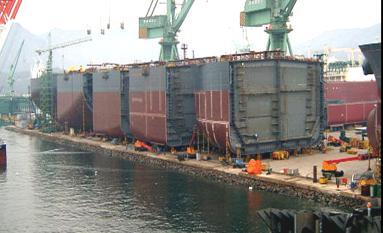 New Construction Methods Maximizing dock capability Production process (Block size) No.