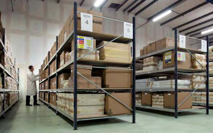 INDUSTRIAL SHELVING SOLUTIONS Space-efficient and organised storage of smaller components and supplies is essential for the efficiency of manufacturing, engineering, maintenance and service