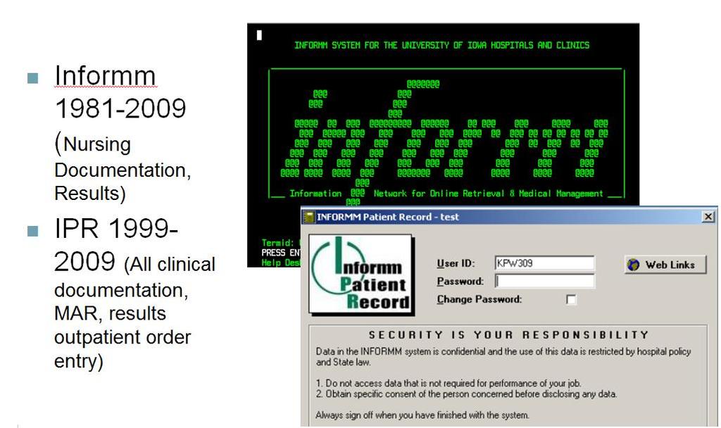 Patient Portal Historical Notes EMR at the UIHC