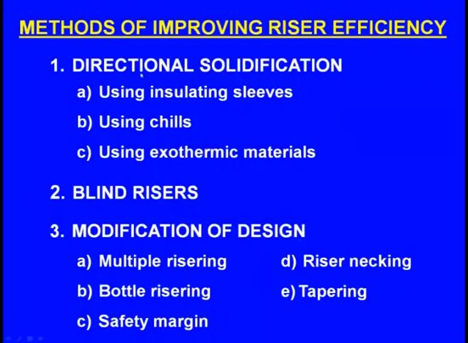 (Refer Slide Time: 16:17) Now, let us see the methods of improving the riser efficiency.