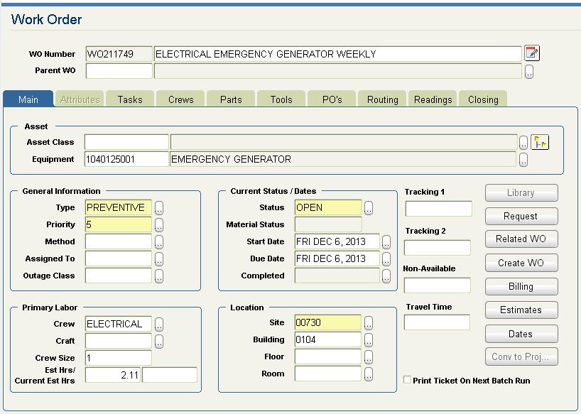 Materials Planning Material for a Work Order This feature allows you to plan and purchase