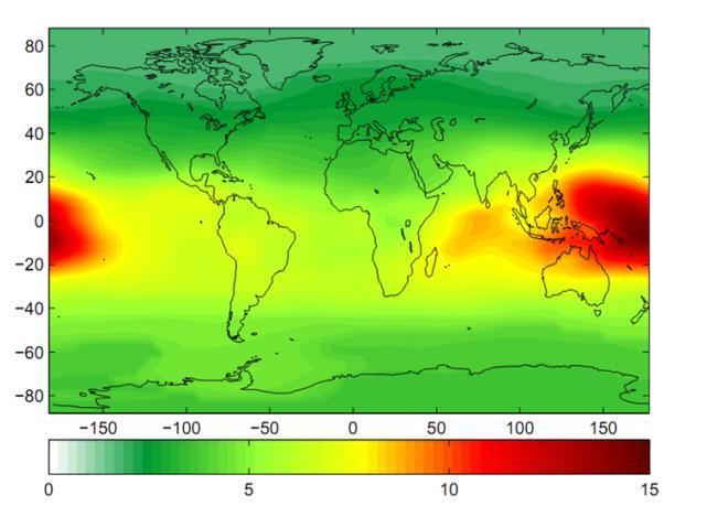 Effects of Aviation on Climate Change Temporal sensitivity of O 3 to aircraft NO x Spatial variability of sensitiviti Tropospheric O 3 sensitivity to NO x at 11 km altitude (kg/kg) Seasonal and