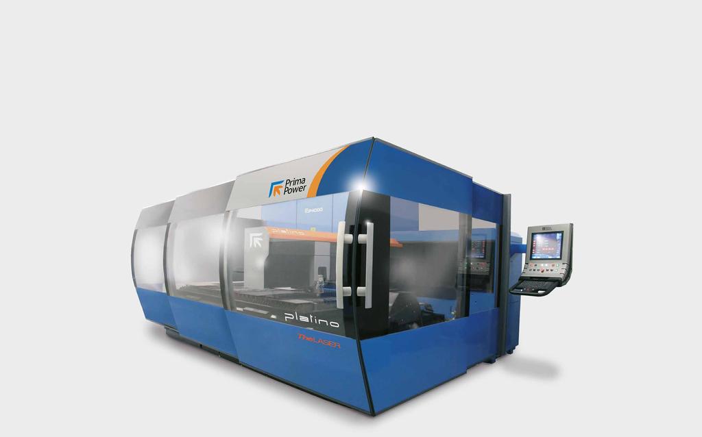 Platino FLEXIBILITY AND HIGH QUALITY IN ALL THICKNESSES Platino is the general purpose 2D laser cutting machine by Prima Power utilized around the globe across a multitude of applications,