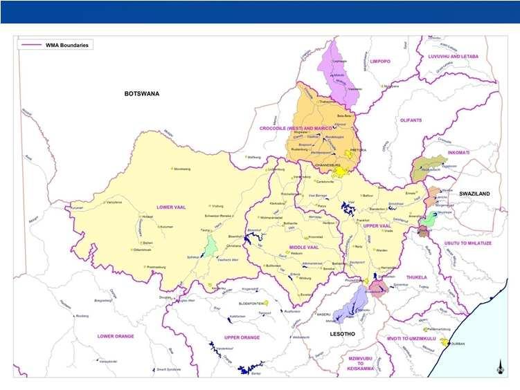 Integrated Vaal River System Existing Transfer Schemes Proposed Transfer Schemes Mokolo Catchment Lephalale Vaal Catchment Crocodile Catchment Komati-Olifants Lephalale Upper Olifants Mainly Power