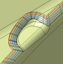 parametric surface offsets with ramps