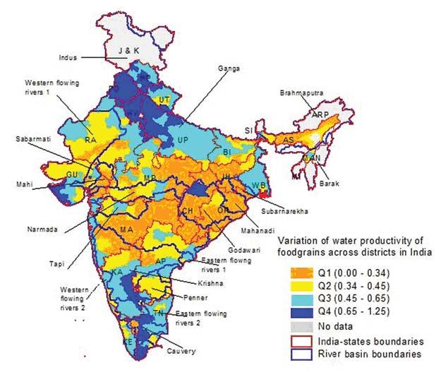 Water Productivity of Food Grains in India: Exploring Potential Improvements Figure 1.