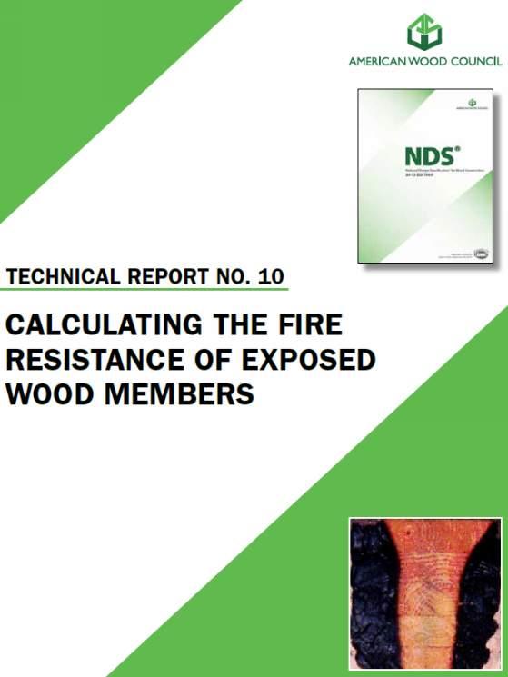 SCL Fire Design SCL has the same char rate as solid timber Methodology prescribed in NDS Chapter 16 Simple design procedure based on research, calculate endurance time of a