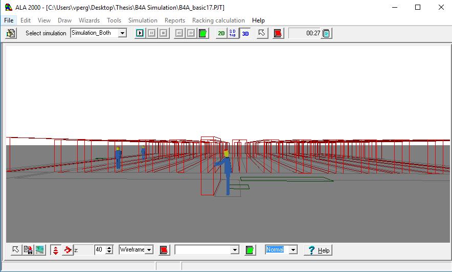 Figure 20: Designing a warehouse simulation with ALA 2000