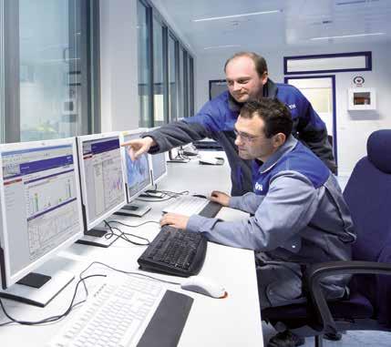 1 Comprehensive and professional service from Voith 2 With OnV EngergyProfiler, the machine operator has an eye on energy consumption 3 Homogeneous lubrication supply across the entire machine with