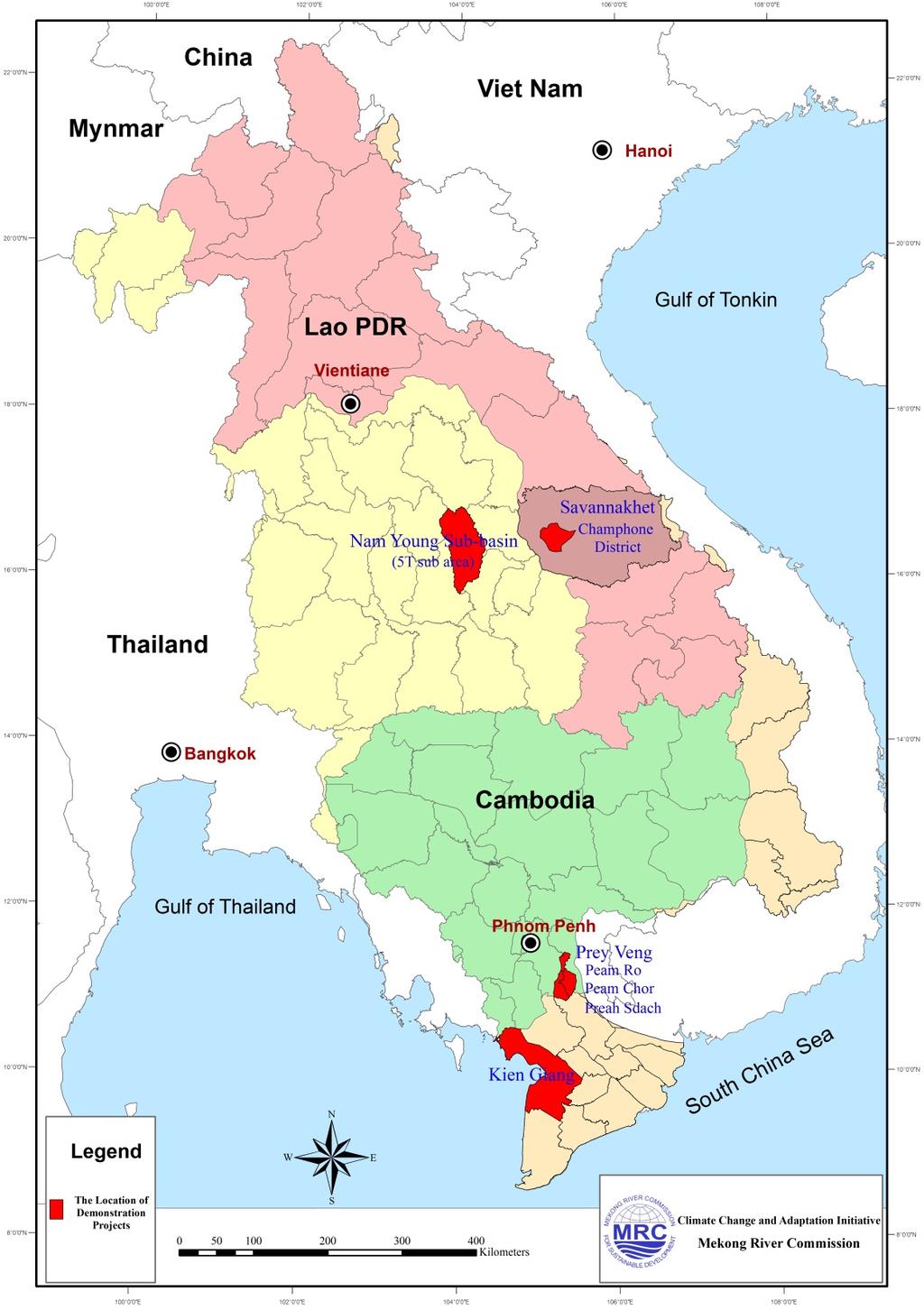 Demonstration projects Cambodia Prey Veng (Peam Ro, Pream Chor, Preah Sdach and Me Sang Districts) Lao PDR