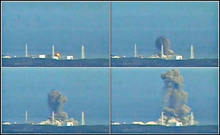 Explosion of reactor building at Fukushima