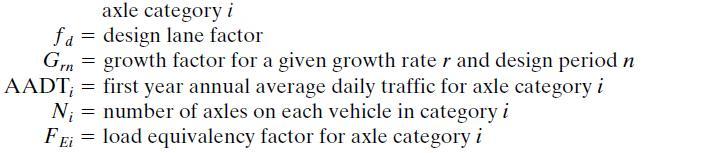 2. Traffic: Equivalent Single-Axle Load (ESAL): Passenger cars