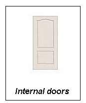 Doors Internal: Hardboard hollow core doors suitable for painting (or equal)
