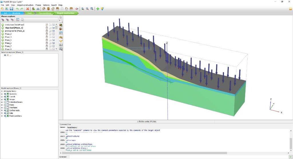 construction assumption via 3D PLAXIS modelling.