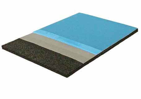 The elastic layer consists of BSW s brand material Regupol, which is an important component in numerous sports flooring systems and sports surfaces in both indoor and outdoor facilities.