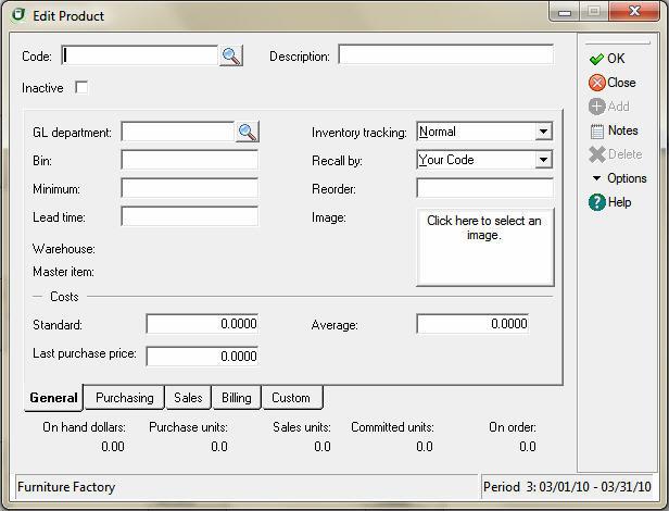Additional Setup Steps Setting Up Product Information 4 Enter new products or edit product information from the Edit Product dialog box. To Add or Edit a Product 1 Select Products from the Edit menu.